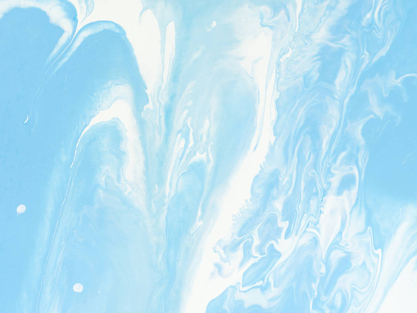 blauer Marmor abstrakt handbemalten Hintergrund. - Foto, Bild