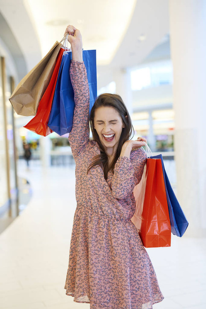 Big satisfaction after big shopping  - Foto, imagen