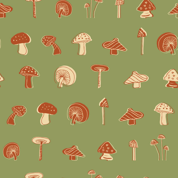 mushroom seamless pattern design - Vektor, kép