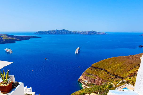 casas de la isla de Santorini en Grecia
 - Foto, imagen