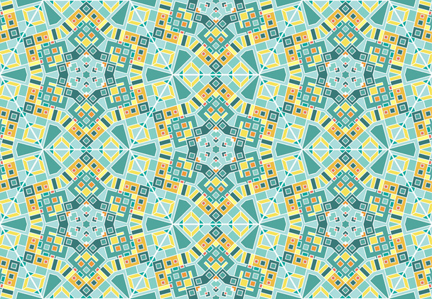 Kaleidoscope, complicated geometric seamless pattern. Abstract vector background. - Wektor, obraz