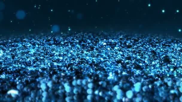 Blue Shiny glitter seamless loop abstract texture close up macro background - Footage, Video