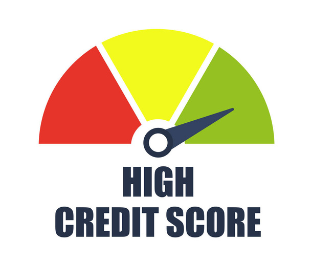 High credit score. Vector illustration. - Vector, Image