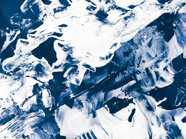 Blauwe creatieve abstracte handgeschilderde achtergrond - Foto, afbeelding