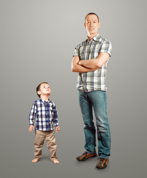 Vater und kleiner Sohn - Foto, Bild