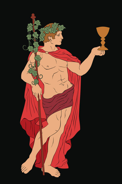 Dionisio, dios griego antiguo
. - Vector, imagen