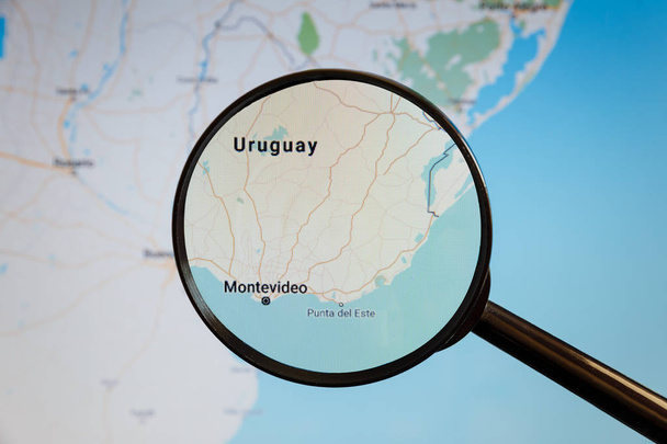 Монтевидео, Уругвай. Политическая карта
. - Фото, изображение
