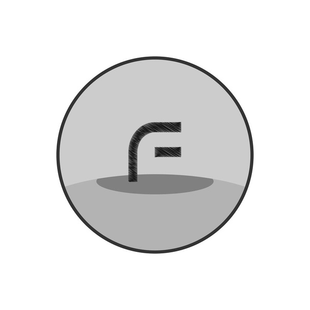 Logotipo de letra inicial F Template Vector Design
 - Vetor, Imagem