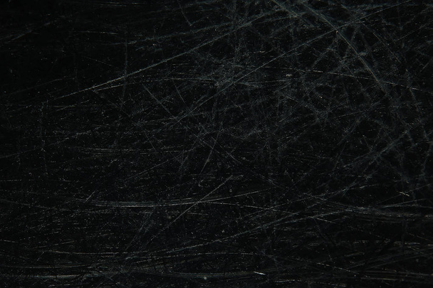 noise black background overlay / abstract film noise, black texture, white scratches - Фото, изображение