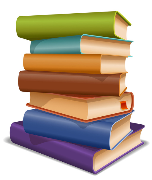 πολύχρωμα βιβλία - Διάνυσμα, εικόνα