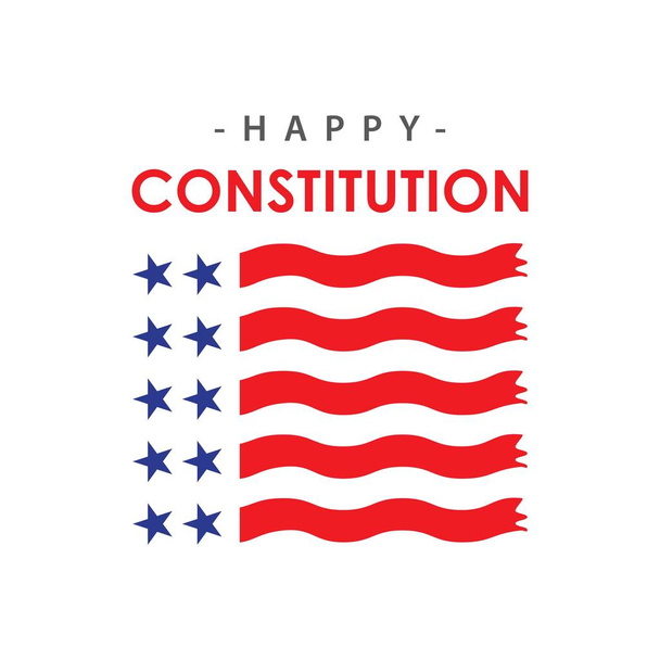 Χαρούμενη σύνθεση της ημέρας Συντάγματος διάνυσμα πρότυπο σχεδιασμού - Διάνυσμα, εικόνα