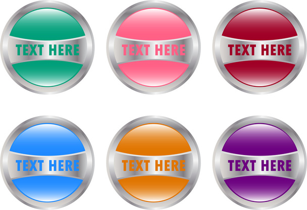 Glossy buttons with place for text - Vettoriali, immagini