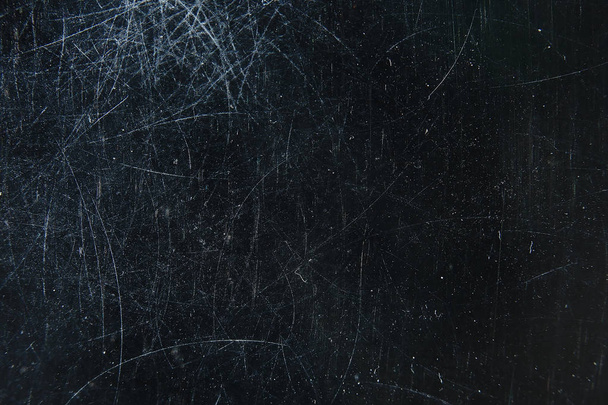 scratch black background overlay / abstract black dark background, broken cracks and scratches for overlay - Foto, imagen