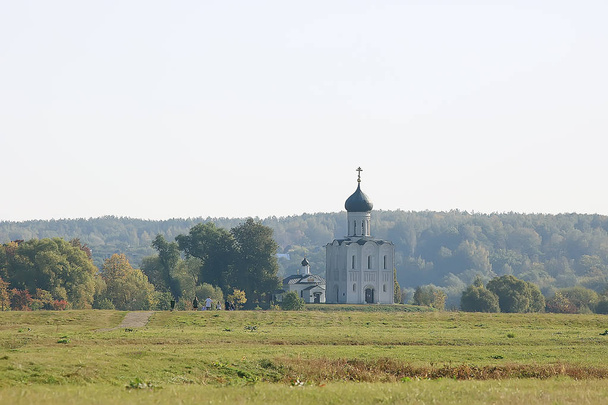 church summer landscape orthodox / summer landscape, faith religion architecture of Russia - Φωτογραφία, εικόνα