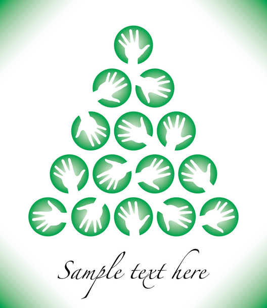 Hand tree celebration design with space for your text. - Vector, Imagen