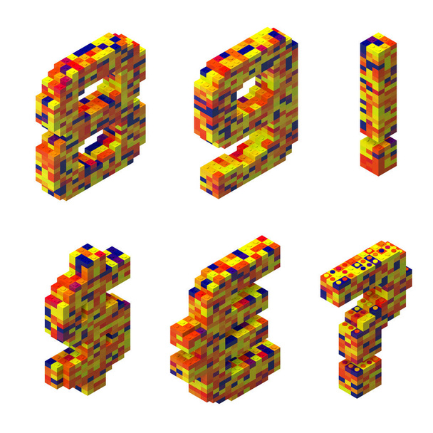3D απόδοση του αλφαβήτου Lego - Φωτογραφία, εικόνα