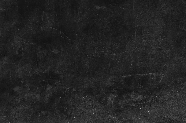 black old wall cracked concrete background / abstract black texture, vintage old background - Fotoğraf, Görsel