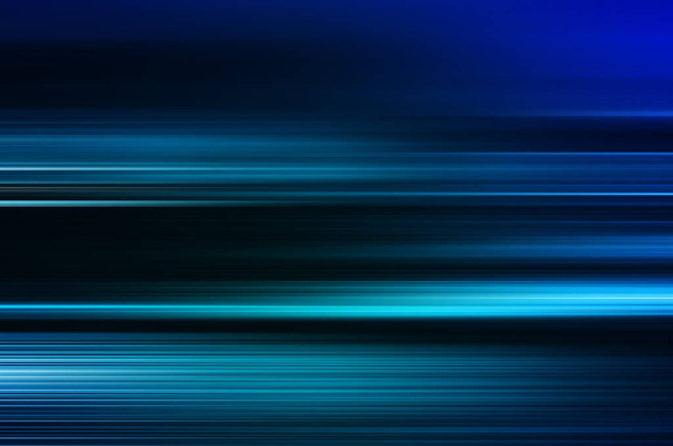 digitally generated image of blue light and stripes moving fast  - Photo, Image