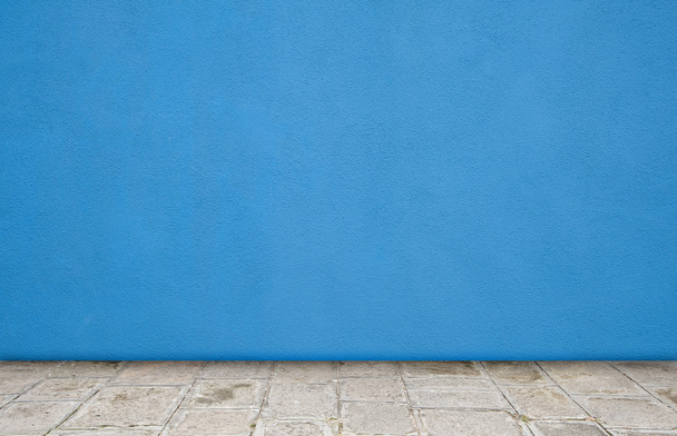 μπλε δωμάτιο σκυροδέματος - Φωτογραφία, εικόνα