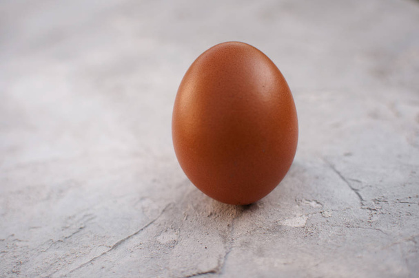 raw egg on light background - Fotoğraf, Görsel