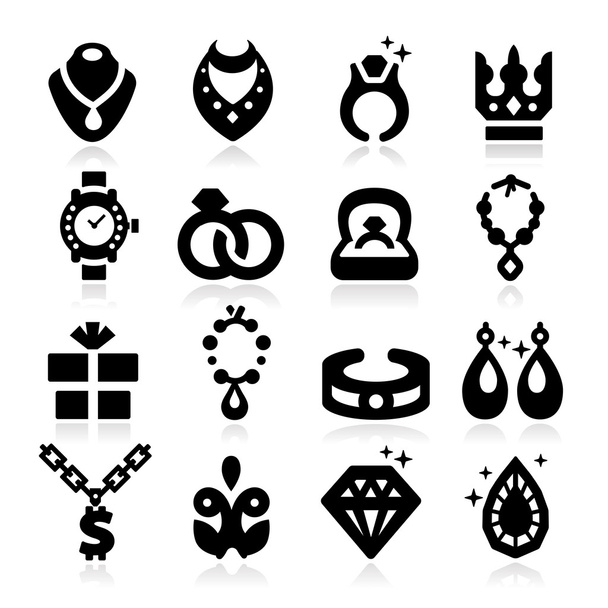 Icone di gioielli
 - Vettoriali, immagini