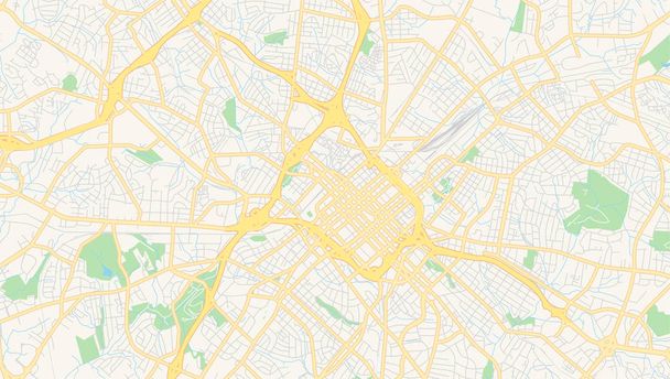 Empty vector map of Charlotte, North Carolina, USA - Vector, Image