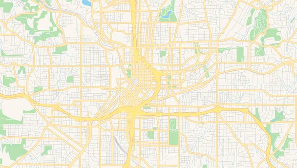Empty vector map of Atlanta, Georgia, USA - Vector, Image