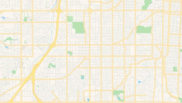Empty vector map of Overland Park, Kansas, USA - Vector, Image