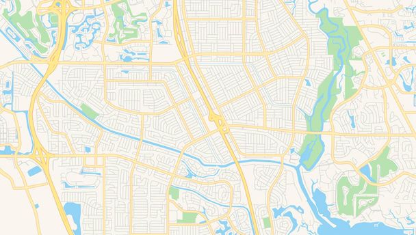 Empty vector map of Port St. Lucie, Florida, USA - Vector, Image