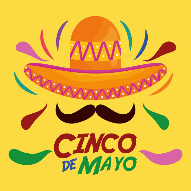 cinco de mayo celebrazione con cappello messicano
 - Vettoriali, immagini
