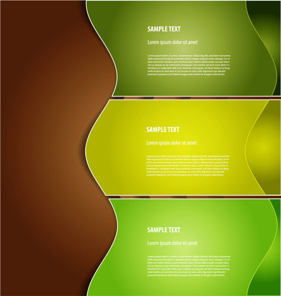 Stylized presentation template with empty text and graphics  boxes - Vector, imagen