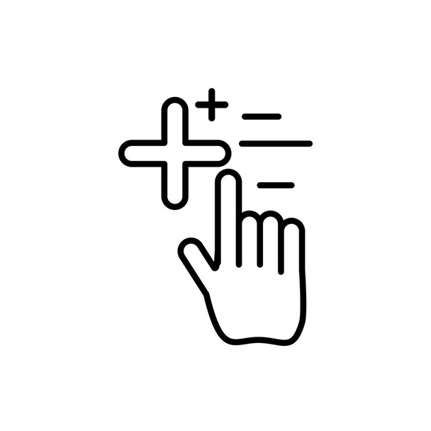 hand cursor index with add pluss symbol - Vector, Image