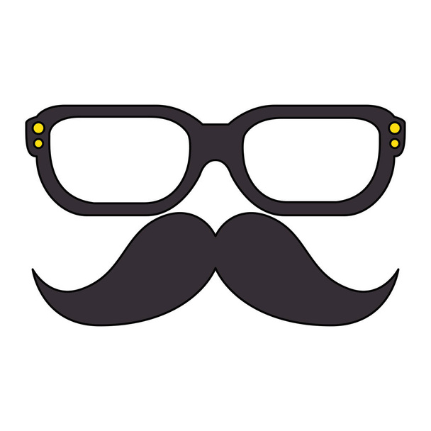 baffi e occhiali stile hipster
 - Vettoriali, immagini