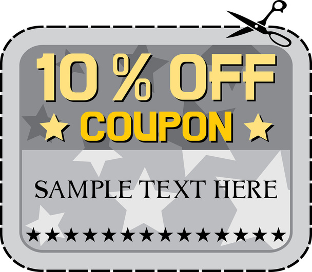 Coupon sale - 10 percent. - Vector, Image