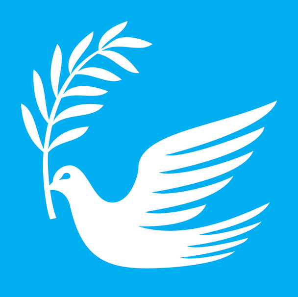 Dove of peace (peace dove, symbol of peace) - Вектор,изображение