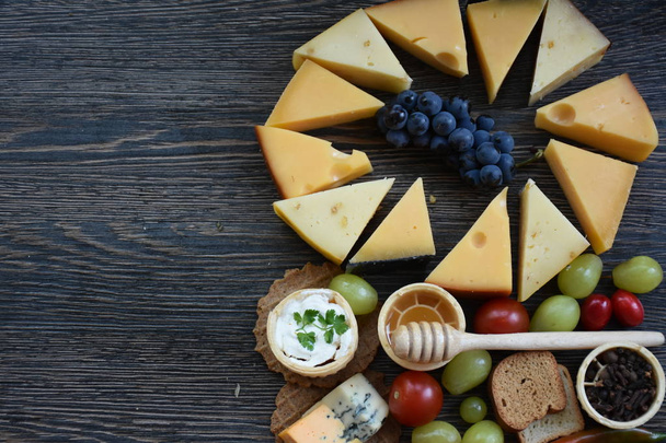 Míchaný sýr zblízka  - Fotografie, Obrázek