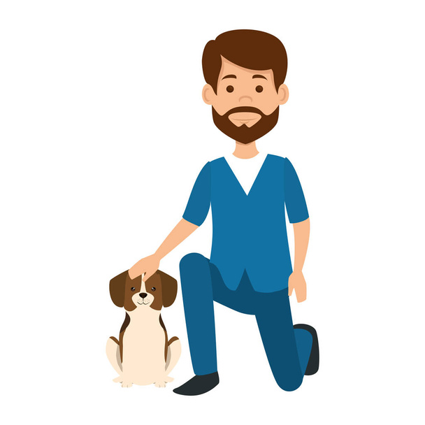 vétérinaire avec chien avatar caractère
 - Vecteur, image