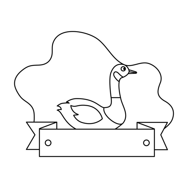 ícone de pato canadense selvagem
 - Vetor, Imagem