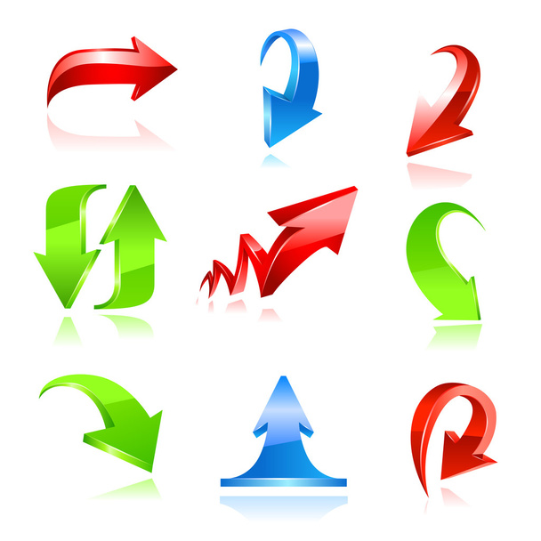 Arrow icon set - Vecteur, image