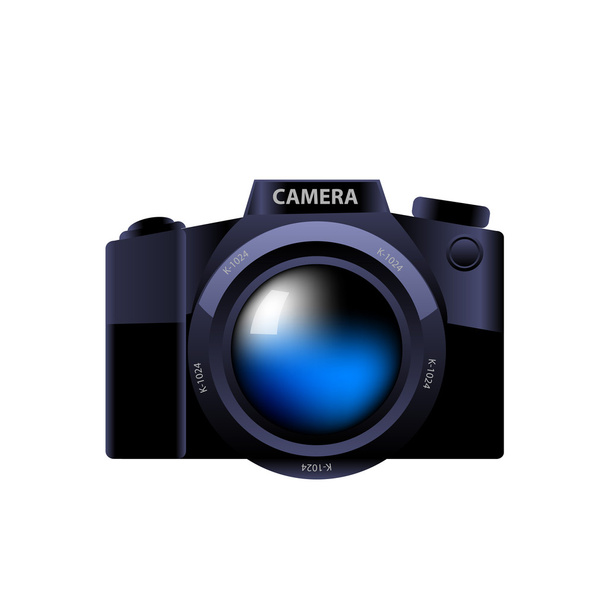 Černý fotoaparát - Vektor, obrázek