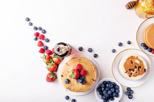 Blueberry pancakes - Zdjęcie, obraz