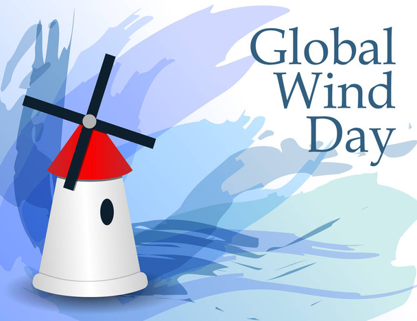 concepto vectorial de la ilustración global del día del viento
. - Vector, imagen