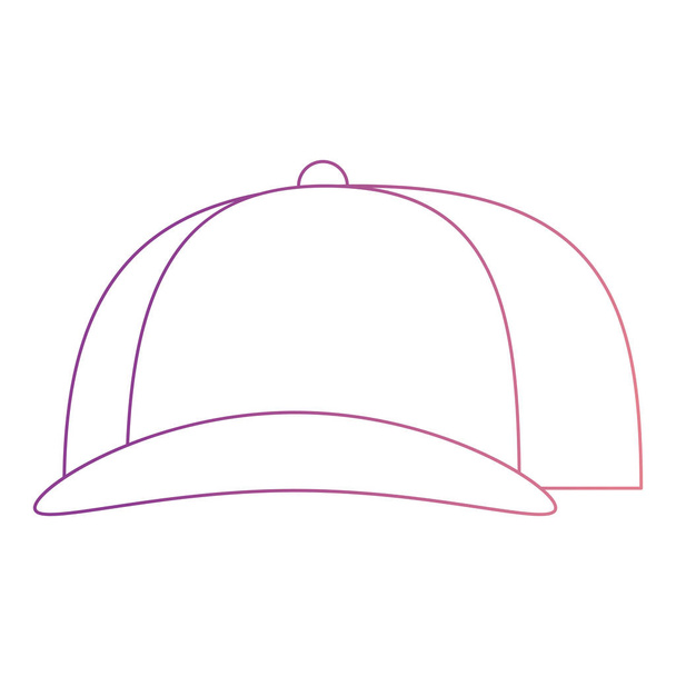 Sport cap geïsoleerde pictogram - Vector, afbeelding