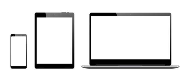 Monitor notebook Tablet smartphone gyűjtemény - Vektor, kép