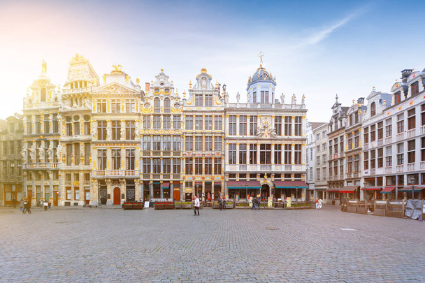 Grand Place square in Brussels, famous tourist destination, Belgium - 写真・画像