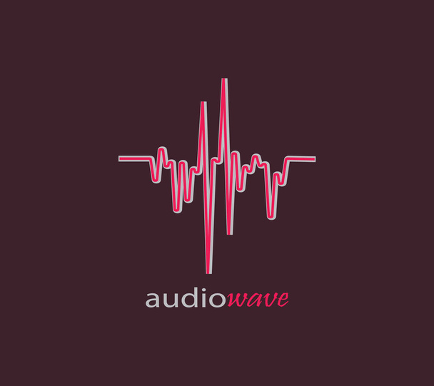 Λογότυπο κύματος ήχου. Παλμικό εικονίδιο αναπαραγωγής μουσικής. Στοιχείο ισοσταθμιστή - Φωτογραφία, εικόνα