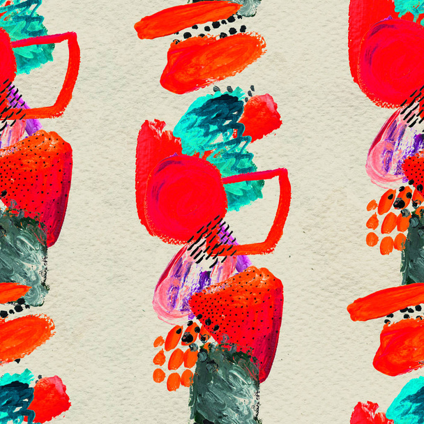 Seamless pattern made by hand drawn paint strokes. - Foto, immagini