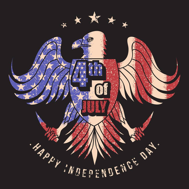 Флаг орла США 4-я векторная иллюстрация
 - Вектор,изображение