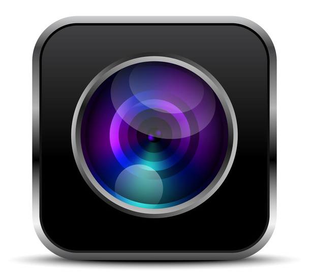 Icono de cámara de color
 - Vector, imagen