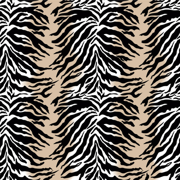Dierlijke patroon naadloze achtergrond met lijn. Illustratie van naadloze patroon achtergrond, dierlijke Wildlife Tiger huid. Vector Tiger strepen naadloze huid prints.  - Vector, afbeelding